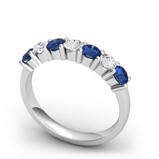 tonia-round 7 Diamond and sapphire eternity ring