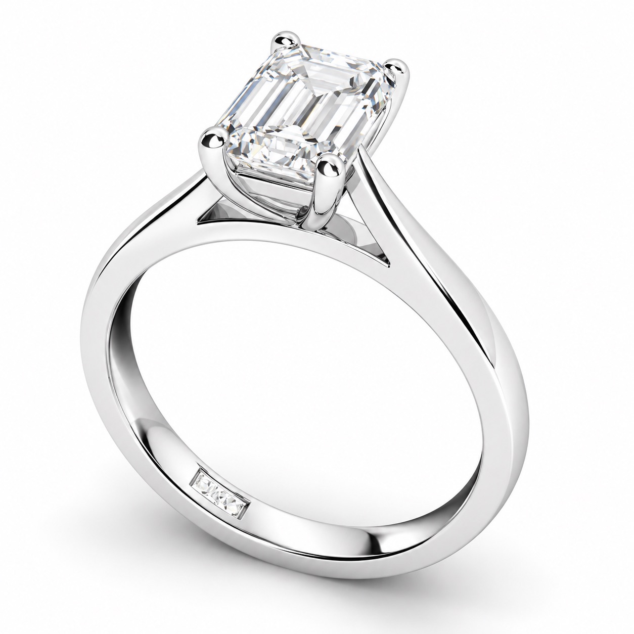 Madison Emerald cut Platinum
