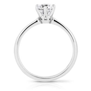 Alica Round 6 claw diamond ring front view