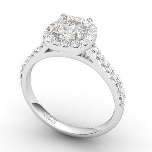 Cushion Cut Diamond Halo diamond egagement ring