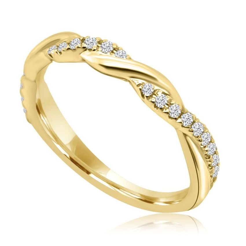 diamond vine cross over band wedding ring