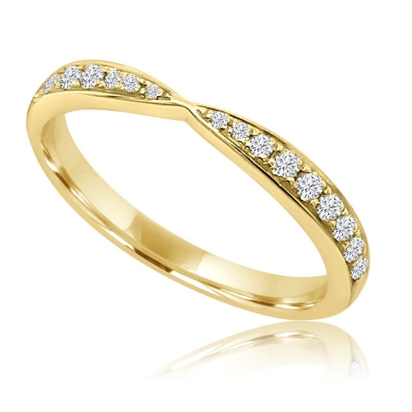 Yellow-pinch-pave-set-diamond-wedding-band