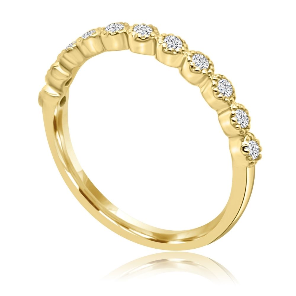 Yellow-Vintage-round-with-millgrain-settings-diamond-wedding-band.-