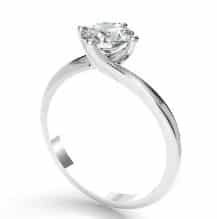 Emilie Twist claw Diamond Engagement Ring