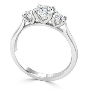 Adriana Diamond Trilogy Engagement Ring standing up