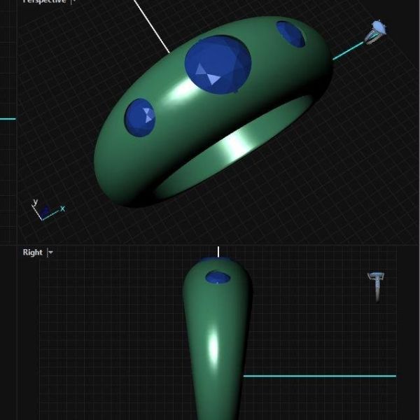 Custom Ring design CAD process - Ring making in Hatton Garden