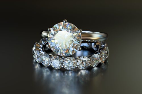Solitaire,Diamond,Engagement,Ring,,Eternity,Wedding,Band,,On,Brown,Gray Solitaire,Diamond,Engagement,Ring,,Eternity,Wedding,Band,,On,Brown,Gray