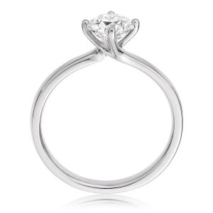 Cheap Diamond Engagement ring with Twisted claw Cheap Engagement ring side view Diamond Twisted claw Cheap Engagement ring side view
