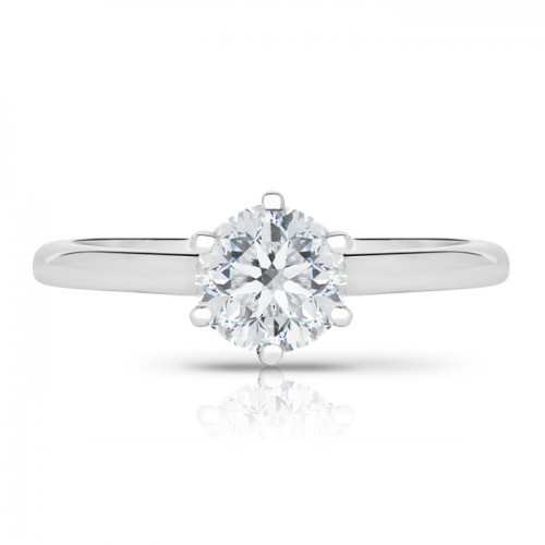 6 Claw Platinum VVS Cheap Diamond Engagement Ring from Hatton Garden Jewellers - The Diamond Ring Company 2