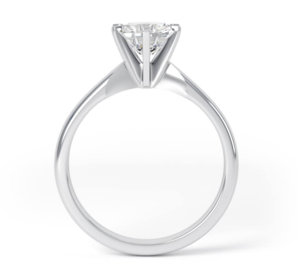 6 Claw Platinum VVS Cheap Diamond Engagement Ring from Hatton Garden Jewellers - The Diamond Ring Company