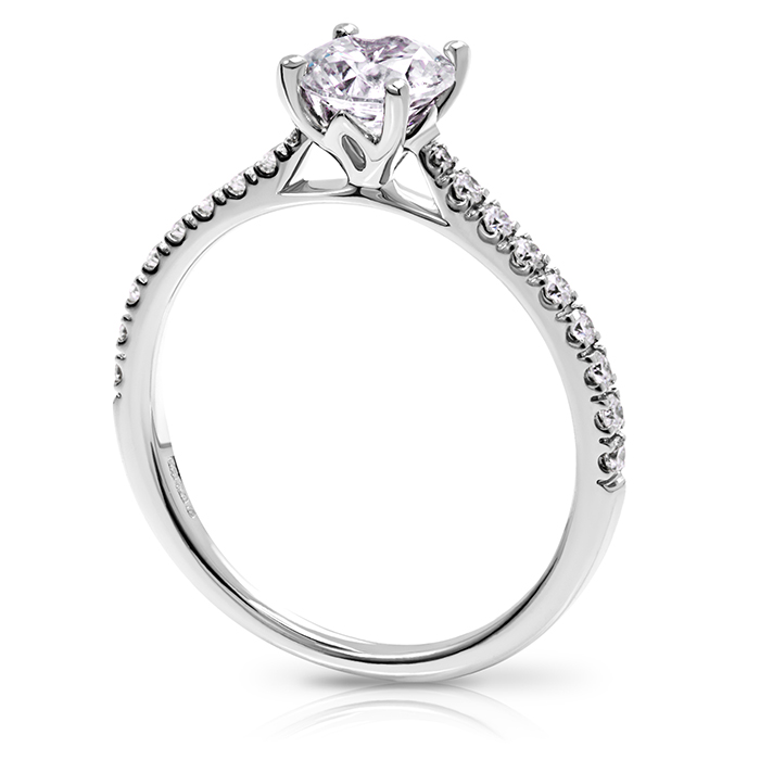 adeline diamond shoulder pave band engagement ring