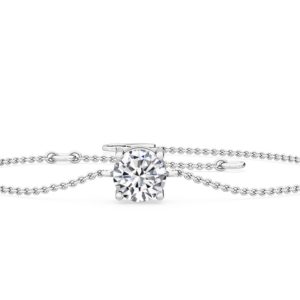 1ct Round Brilliant Cut diamond chain bracelet