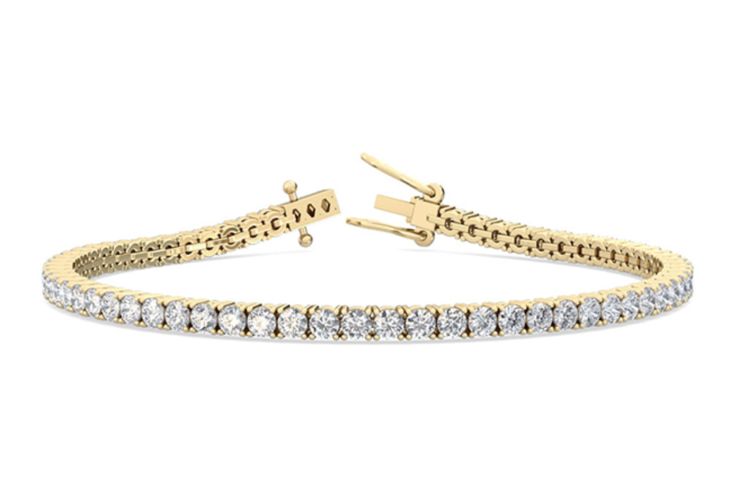 Tennis Bracelet 4ct 18k Yellow Gold &#8211; Hatton Garden Jeweller