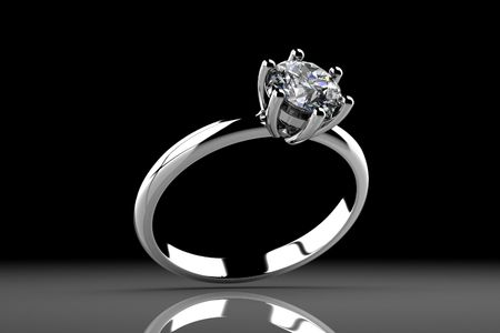 White gold Engagement Ring image in hatton garden