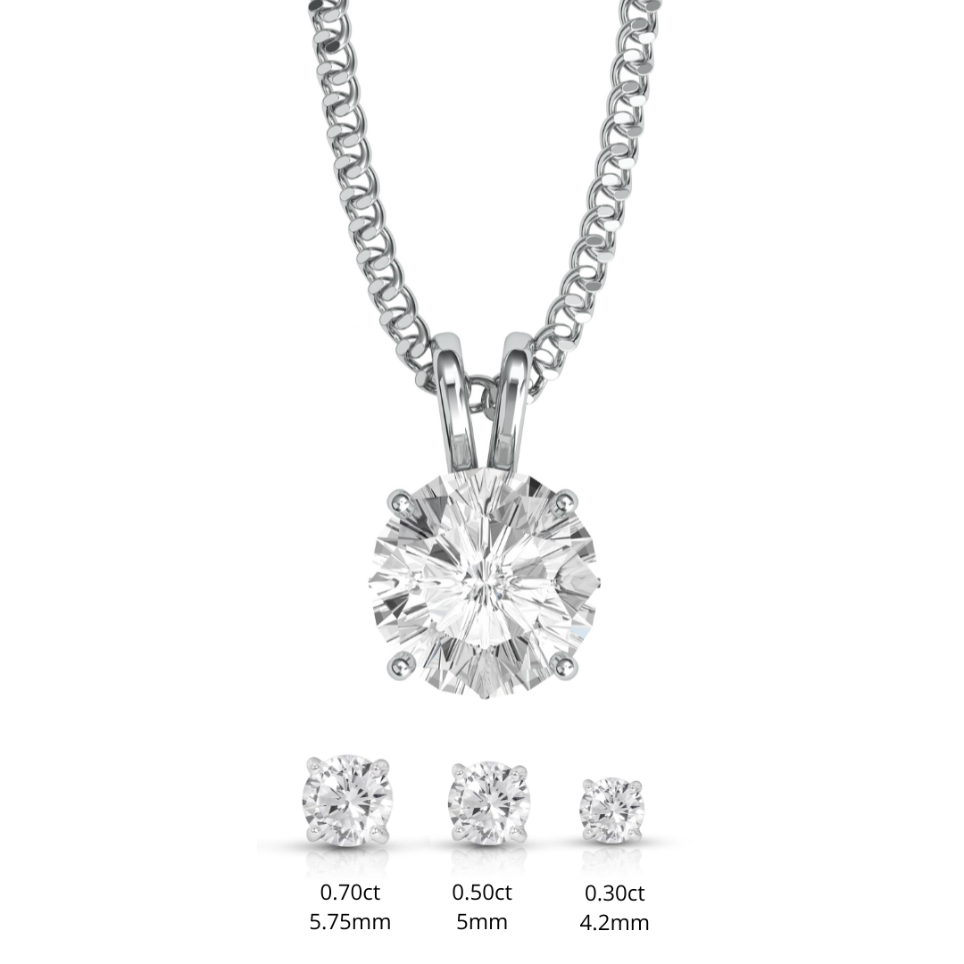 Arthurs Collection White Gold Lab Grown Diamond Necklaces. Arthur's Jewelers