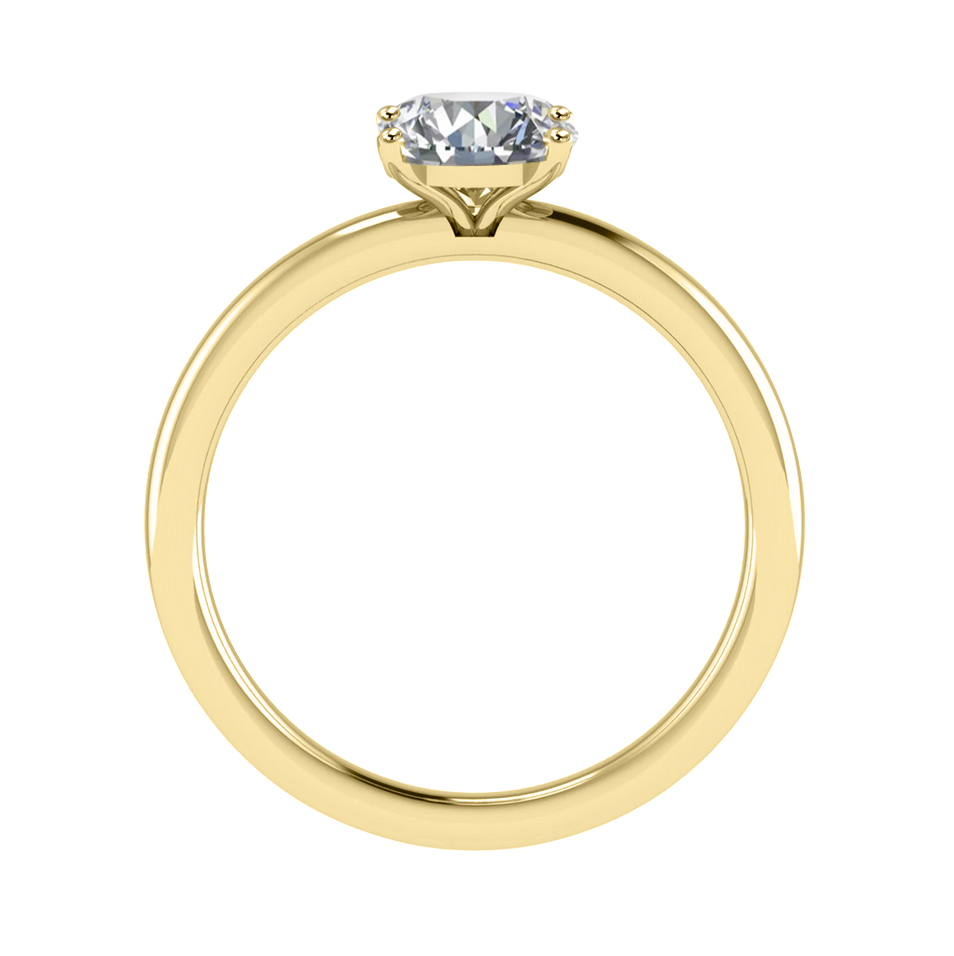 four claw classic diamond solitaire engagement ring front view