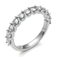 Picture of Scallop set platinum wedding band