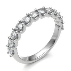 Scallop Set Diamond Wedding band