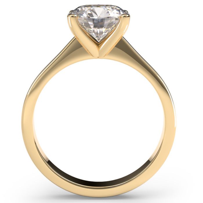 Faye yellow gold open prong Engagement Ring