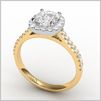 Cateline yellow gold engagement ring