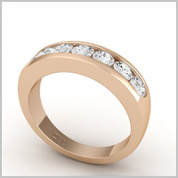 chloe round eternity ring red gold