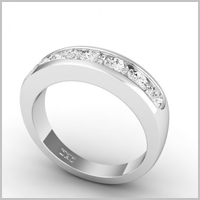 chloe round eternity ring white gold