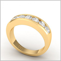 chloe round eternity ring yellow gold